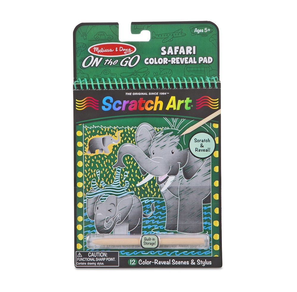 Safari Colour Reveal scratch Art Pad