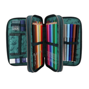 Dino World Triple Filled Pencil Case - Danger