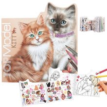 Load image into Gallery viewer, Top Model Kitty Colouring Book with Stickers