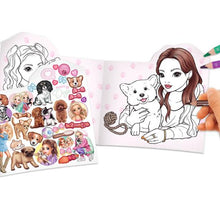 Load image into Gallery viewer, Top Model Doggy Colouring Book w/Stickers