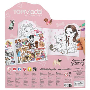 Top Model Doggy Colouring Book w/Stickers