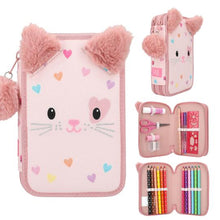 Load image into Gallery viewer, Princess Mimi Double Filled Pencil Case Kitty Love