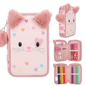 Princess Mimi Double Filled Pencil Case Kitty Love