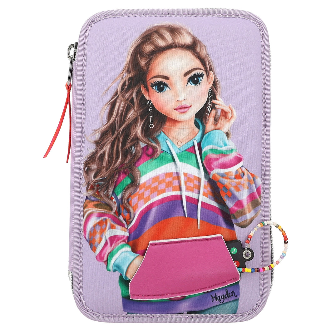 Top Model Triple Filled Pencil Case + Phone Pendant