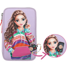 Load image into Gallery viewer, Top Model Triple Filled Pencil Case + Phone Pendant