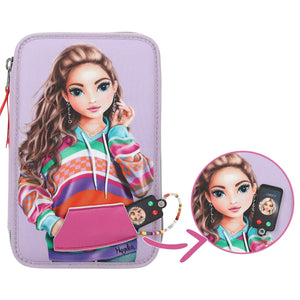 Top Model Triple Filled Pencil Case + Phone Pendant