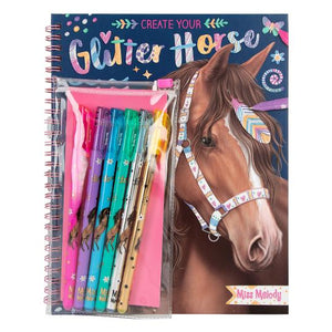 Miss Melody Create Your Glitter Horse w/Pen