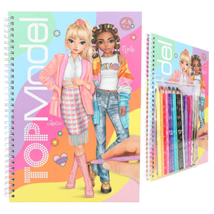 Top Model Colouring Book with Stickers, Pen & Pencil Set