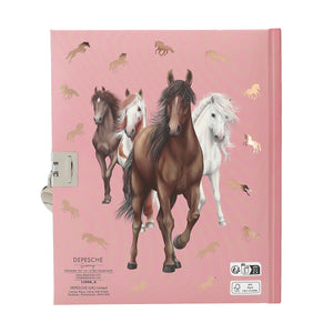 Miss Melody Diary with Heart Lock & Key (Brown Horse)