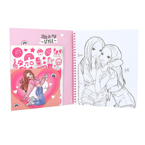 Top Model Colouring Book w Reversible Sequins Happy Together