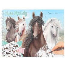 Load image into Gallery viewer, Miss Melody Horse Colouring Book with Glitter Stickers