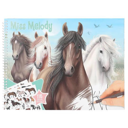 Miss Melody Horse Colouring Book with Glitter Stickers