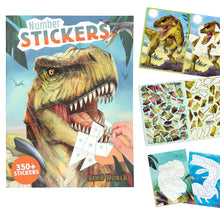 Load image into Gallery viewer, Dino World Number Stickers