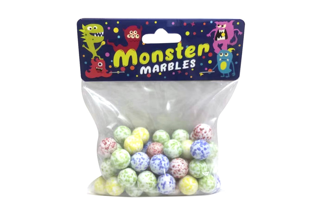 Speckled White Milky Marbles 16mm 50pc