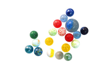 Glass Marbles - Assorted (19xSml; 1xLrg)