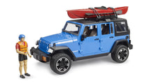 Load image into Gallery viewer, Jeep Wrangler Rubicon with Kayak &amp; Figurine Bruder