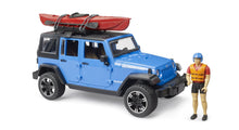 Load image into Gallery viewer, Jeep Wrangler Rubicon with Kayak &amp; Figurine Bruder