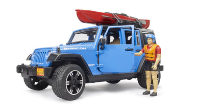 Jeep Wrangler Rubicon with Kayak & Figurine Bruder