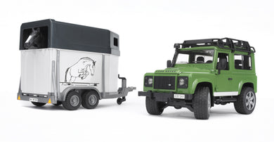 Land Rover Defender Station Wagon with Trailer Bruder