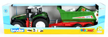 Load image into Gallery viewer, Roadmax Tractor with Frontloader &amp; Trailer Bruder