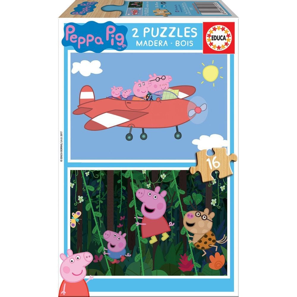 Puzzle 2 x 16pc Peppa Pig (Damaged Box)