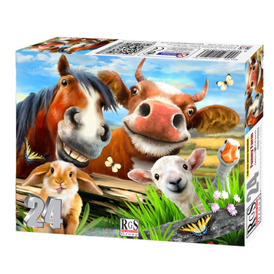 Puzzle 24pc Selfie Farm (Funny Farm)