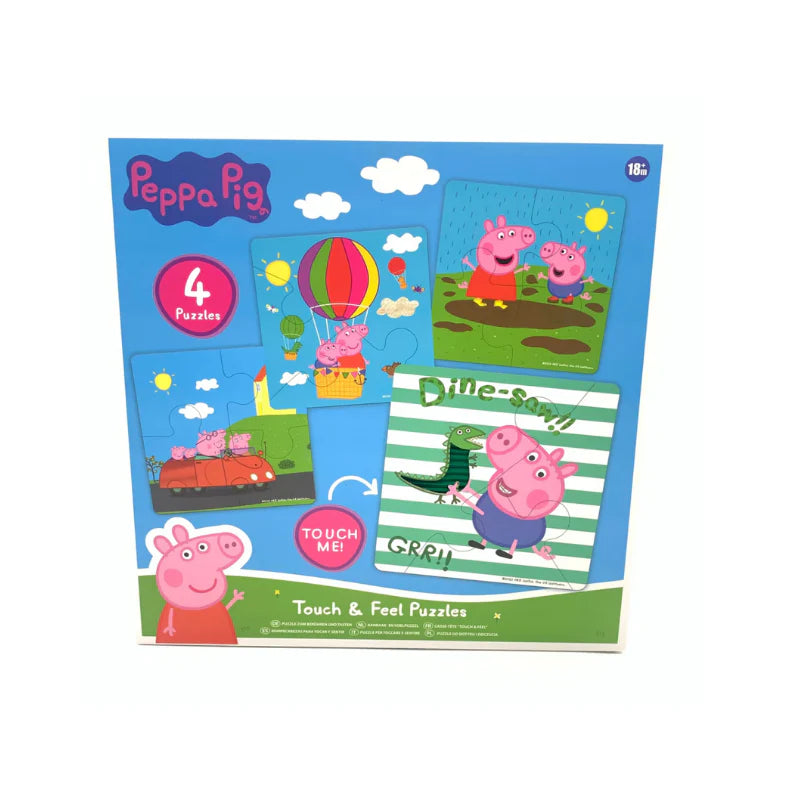 Puzzle (2 x 4pc) + (2 x 3pc) Peppa Pig Sensory (Touch & Feel)