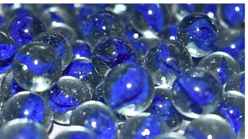 Glass Marbles - Hi-Cateye Blue (20xSml; 1xLrg)