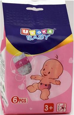 Baby Doll Diapers 6pc (Ukoka Baby)