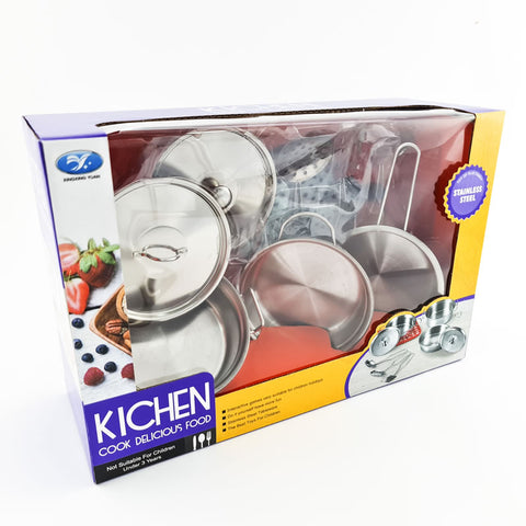 Metal Pots & Pans (Stainless Steel)(Kitchen Cook Delicious)