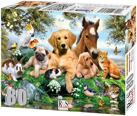 Puzzle 80pc Pets Groupie (Summer Pals)