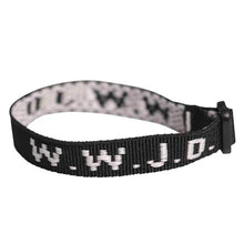 Load image into Gallery viewer, Wriststrap Black (WWJD)