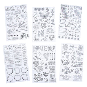 Colouring Journaling Stickers (+140pc)