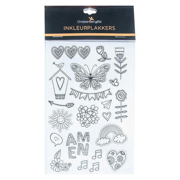 Colouring Journaling Stickers Afr (Inkleurplakkers) (+140pc)