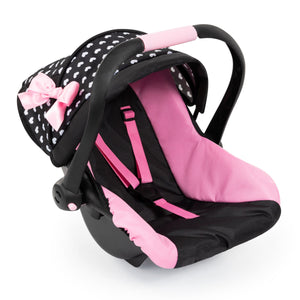 Deluxe Car Seat with Canopy (Black & Pink)(Deluxe Collection)