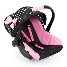 Load image into Gallery viewer, Deluxe Car Seat with Canopy (Black &amp; Pink)(Deluxe Collection)