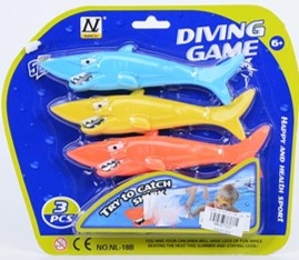 Diving Sharks 3pc (Carded)