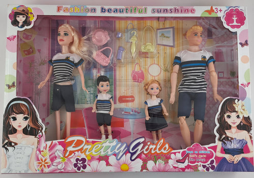 Solid Family Dolls 4pc (Pretty Girls)