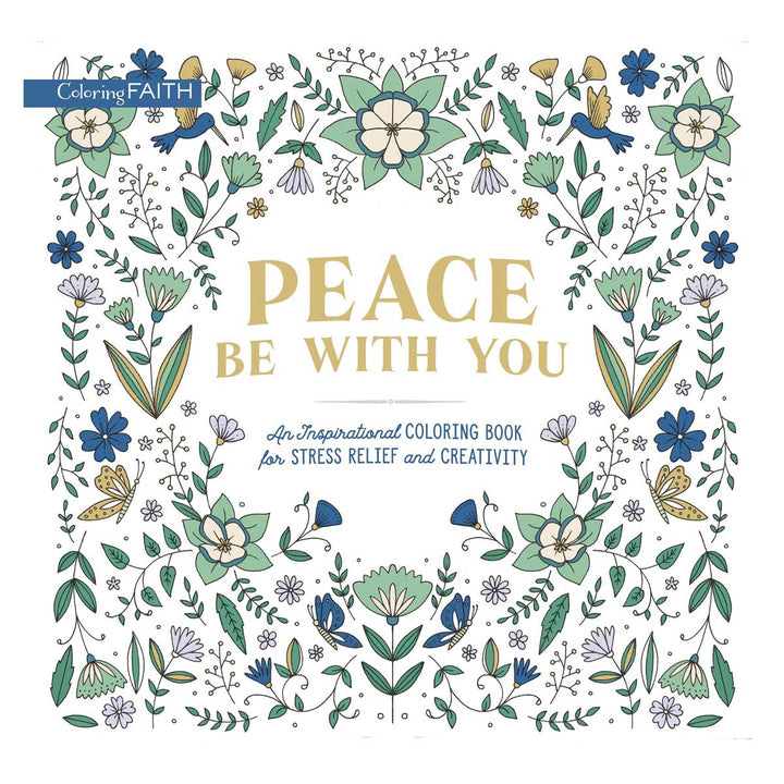 Adult Colouring Book - Peace Be With You (square)