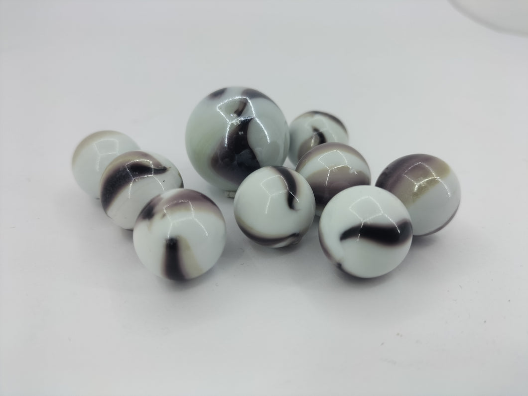 Glass Marbles - Latte (20xSml; 1xLrg)