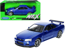 Load image into Gallery viewer, Nissan Skyline GT-R (R34) Metallic Blue (scale 1 : 24)