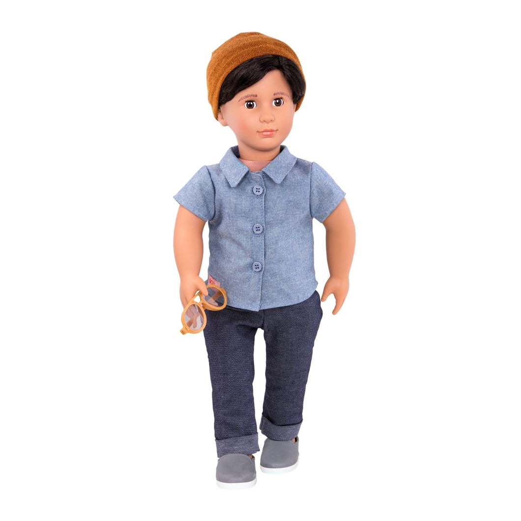 OG Classic Boy Doll Franco 18 Inch Brown Hair