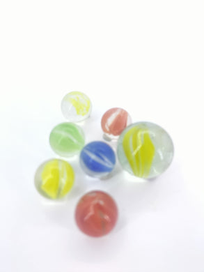 Glass Marbles - Shining Rainbow (20xSml; 1xLrg)