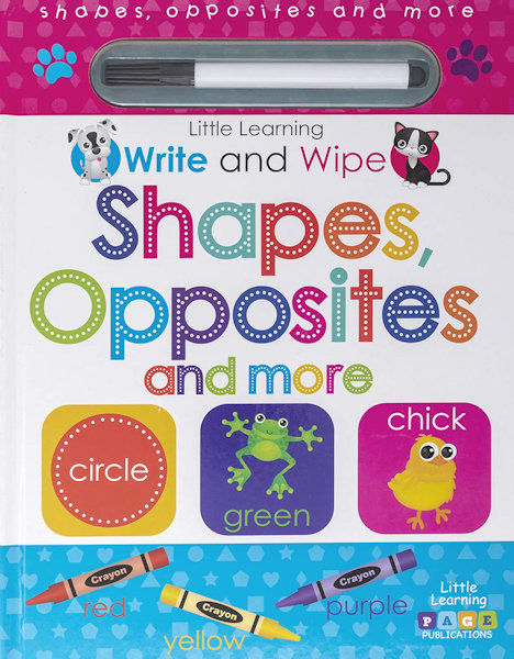 Little Learning Write & Wipe : Shapes, Opposites & More