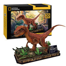 Load image into Gallery viewer, Puzzle 3D Velociraptor 63pc (National Geographic)