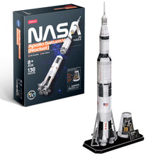 Load image into Gallery viewer, Puzzle 3D NASA Apollo Saturn V Rocket 136pc