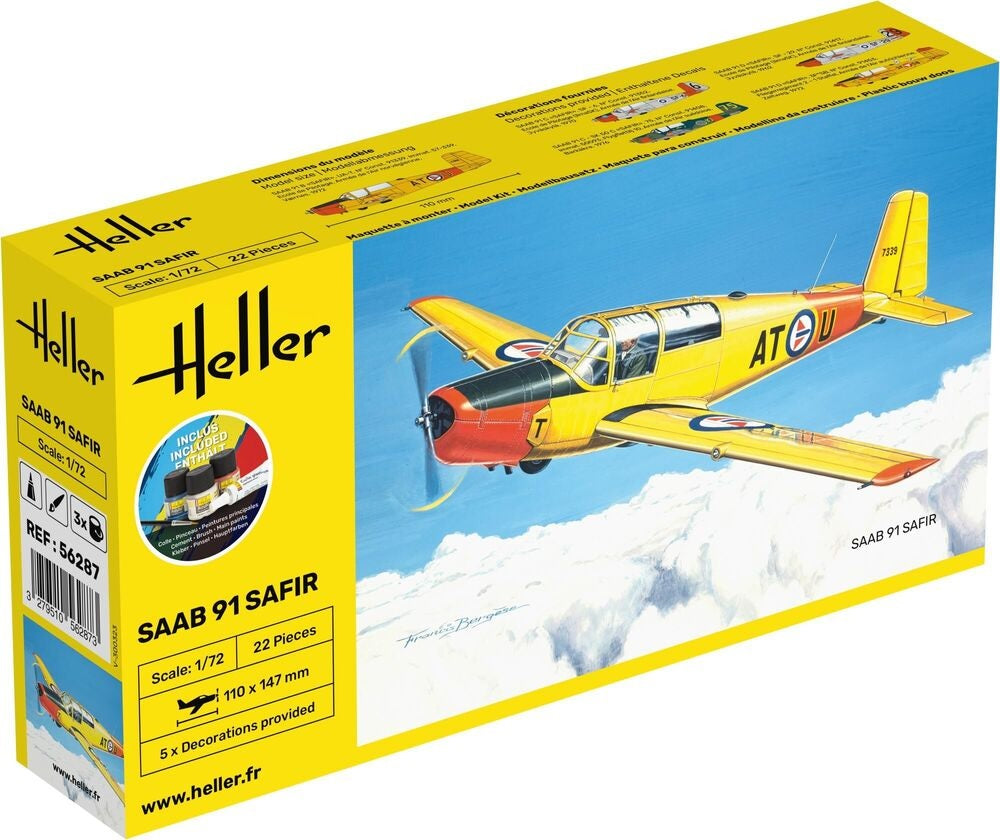 Starter Kit SAAB 91 SAFIR (scale 1 : 72) (Heller)