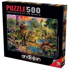 Puzzle 500pc Landscape Of Dinosaurs (Anatolian)