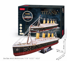 Load image into Gallery viewer, Puzzle 3D Titanic with LED Unit 266pc