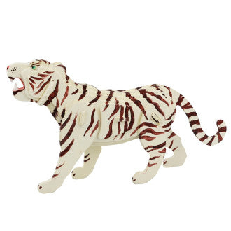 Puzzle 3D Tiger with Paints (Wooden)